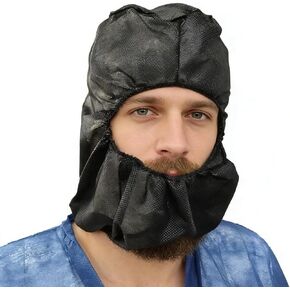 ZMDREAM Disposable Hoods Bouffant Caps Full Face Hair Covers Polypropylene Hair Net Beard Cover Combo in Kuwait