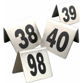 لافتات الطاولة، لوحة الأرقام، بطاقات أرقام الطاولة المصنوعة من الفولاذ المقاوم للصدأ، بطاقات أرقام طاولات المطاعم المصنوعة من الفولاذ المقاوم للصدأ - حاملات على طراز الخيمة Bistros~/ in Kuwait