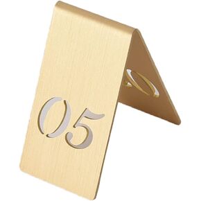 Reserved Seating Signs Cutout Vertical Brass Number Plate, 40X65Mm Wbirthday Banquets Restaurant Bars Chotel Reserved Table Signs/Number 3(Number 7) in Kuwait