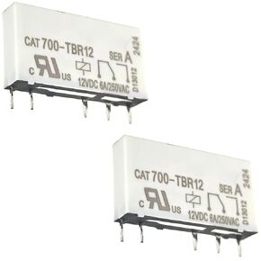 مرحل CAT700-TBR12 مكون من قطعتين - مرحل تحكم صناعي 12VDC 10A SPDT متوافق مع أنظمة Rockwell Automation/AllenBradley يعمل على إصلاح فشل تشغيل المحرك وأخطاء التحميل الزائد (E300، E101) in Kuwait