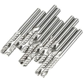 10pcs 3.175mm Single-Flute End Mill .175 * 17 38mm Single Flute Carbide Spiral CNC Milling Cutter in Saudi Arabia