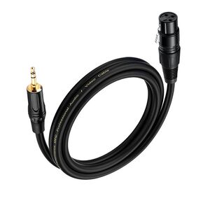 3.5mm to XLR Cable 10FT, Unbalanced 1/8 Mini Jack TRS Stereo Male to XLR Female Microphone Audio Cable, 24K-Gold-Plated Contacts for The cleanest Sound Experience in Kuwait