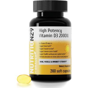 Vitamin D3 5000 IU (125 mcg) with USP-Grade Provitas® Vitamin D3, Dual Olive & MCT Oil for Enhanced Absorption, Bone, Muscle & Immune Support, Non-GMO, 360-Day Supply in Saudi Arabia