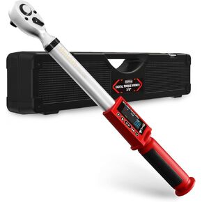 ترقية مفتاح عزم الدوران الرقمي 3/8 بوصة من Hairich 5-100FT-LB/0-135N.M، نطاق عزم الدوران دقيق إلى ±2%، مفتاح عزم الدوران الكهربائي للسيارة مع صفارة وإشعار فلاش LED للدراجة/الدراجة النارية/إصلاح السيارات in Kuwait