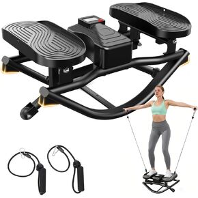 HXD-ERGO Rock Stepper with Elastic Resistance Bands, Side-to-Side Lateral Rocking Motion, Digital Display & High-Capacity Design for Home Leg GluteWorkout in Kuwait