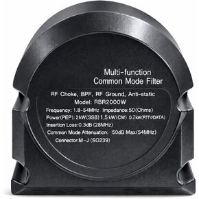 RBR2000W High-Power 2000W Common Mode Filter, 1.8-54MHz Waterproof RF Choke & RF Ground, 3-in-1 Band-Pass Filter for Amateur Radio Outdoor and Base Station Use in Kuwait