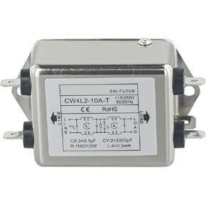 قسم مزدوج أحادي الطور لسلسلة مرشح الطاقة EMI CW4L2، 3A/6A/10A/20A، 115/250VAC، 50/60 هرتز مُصنف للمعدات الكهربائية الصناعية (CW4L2-10A-T) in Kuwait