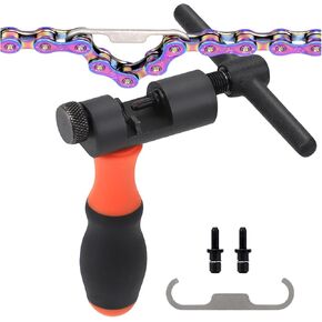 BOY Bike Chain Tool, 1-13 Speed Chain Breaker with Comfort Grip Handle, Heavy-Duty Alloy Steel with Spare Pins, Chain Wear Gauge in Kuwait