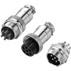 5 sets of GX16 2/3/5/6/7/9/10 pin male and female soldering industrial connectors(5 SETS_7P) in Kuwait