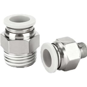خرطوم موصل سريع هوائي نحاسي أبيض PC8-02 مستقيم من خلال المقابس السريعة 1 قطعة (Pc8-01 (أبيض)) in Kuwait