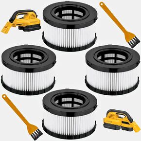 4 عبوات فلتر HEPA بديل DC5151H متوافق مع مكنسة DEWALT الرطبة والجافة DC5151H DC515 DCV517 DCV517B-مع فرشتي تنظيف من بيلان in Kuwait