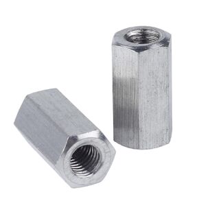 M5 M6 M8 M10 M12 M16 M20 M24 304 Stainless Steel Hex Coupling Nuts Rod Nut Connection Threaded Bar Stud Long(M10x17x22) in Kuwait