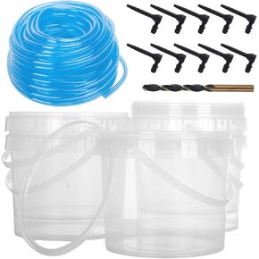 5 Sets Maple Syrup Tapping Kit Including 5 Buckets (5L) with Lid, 30ft Tubing, 10 Tree Taps, 1 Tap & Drill Bit Maple Tree Tapping Kit for Experts or Beginners Maple Birch Syrup Collection Supplies in Kuwait