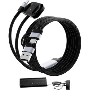 Magnetic Charger for Meta Ray-Ban Display Glasses, TanReginal 2-in-1 Accessories for Meta Ray-Ban Display & Neural Band, Fast Snap-On Magnetic Charging Cable with Overvoltage/Overheat Protection in Kuwait