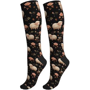 Cute Honey Bee Compression Socks Women Men, Knee High Support Stockings For Nurse Running Travel Athletic in Kuwait