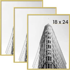Fun Memories 12x16 Poster Frame for Photo, Posters & Art Prints, Horizontal or Vertical Wall Mounting Scratch-Proof Wall Gallery Photo Frame (Black, 3 Pack) in Kuwait