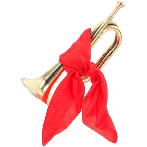 Toddmomy Military Style Bugle Trumpet for Beginners with Finish and Red Scarf for Bands Orchestras and Parades Easy to Play with Pure Stable Sound for School and Marching Performances in Saudi Arabia