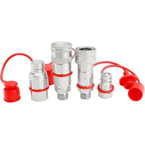 1/2 "وجه مسطح بايونير ستايل هيدروليكي سريع التوصيل ISO16028 إلى Ag ISO5675 مع غطاء غبار in Kuwait