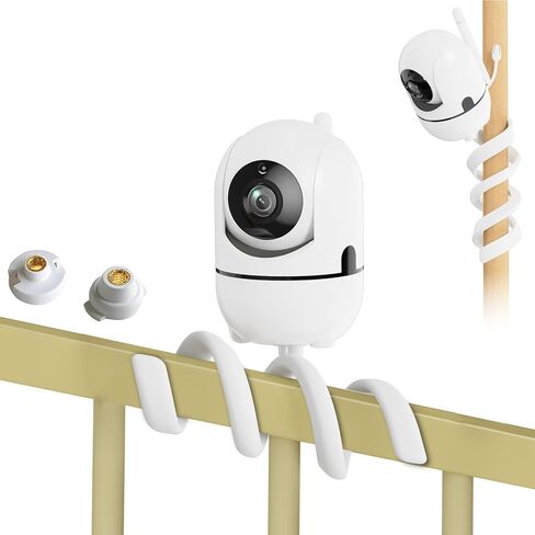 حامل مرن لمراقبة الأطفال لـ HelloBaby HB6550/HB65/HB66/HB248، ANMEATE SM935E حامل كاميرا للأطفال بمشبك قابل للتعديل وذراع طويلة معقوفة، حامل شاشات الأطفال بدون أدوات أو تلف الجدار 15.7 بوصة in Kuwait