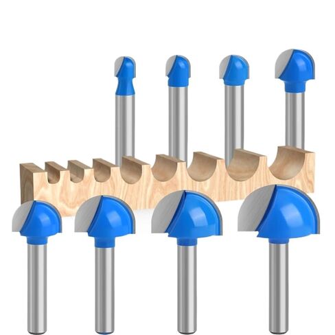 6mm 1/4 Shank Ball Nose Router Bit Set Round Milling Cutter for Wood CNC Radius Core Box Solid Carbide Tools(6x7.96mm) in Saudi Arabia