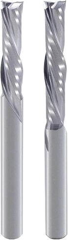 2 قطعة لقم توجيه حلزونية من الكربيد 3.175 مللي متر 4 مللي متر 5 مللي متر 6 مللي متر عرقوب CNC حتى أسفل قطع ضغط نهاية مطحنة للخشب MDF النقش (2 قطعة 4x17x45L) in Kuwait