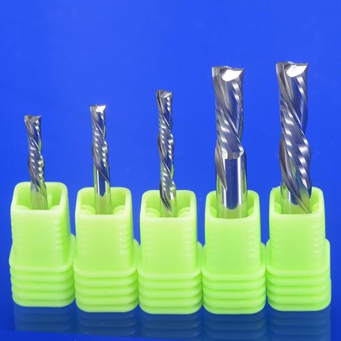 2 قطعة لقم توجيه حلزونية من الكربيد 3.175 مللي متر 4 مللي متر 5 مللي متر 6 مللي متر عرقوب CNC حتى أسفل قطع ضغط نهاية مطحنة للخشب MDF النقش (2 قطعة 4x17x45L) in Kuwait