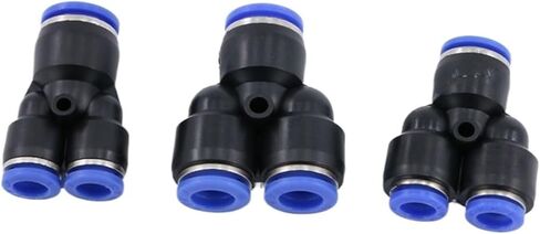 2 قطعة مفاصل توصيل الانابيب الهواء PW12-8 التوصيل السريع هوائي Y-نوع المحملة 10mm6-4mm البلاستيك المخفض محول (PW10-6) in Kuwait