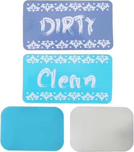1pc Magnetic Dishwasher Sign Sided Washing Machine Clean Indicator Easy Flip Cleaning Magnet Kitchen Office Decor in Saudi Arabia