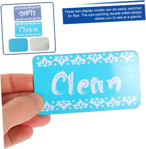 1pc Magnetic Dishwasher Sign Sided Washing Machine Clean Indicator Easy Flip Cleaning Magnet Kitchen Office Decor in Saudi Arabia