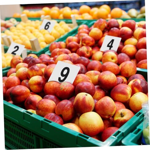 Zerodeko 50 قطعة من بطاقات الأرقام البلاستيكية القابلة لإعادة الاستخدام للمناسبات، علامات أرقام سهلة الاستخدام لحفلات الزفاف والولائم والمطاعم وحفلات الاستقبال ولافتات طاولة واضحة للغاية in Kuwait