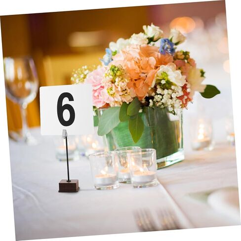 Zerodeko 50 قطعة من بطاقات الأرقام البلاستيكية القابلة لإعادة الاستخدام للمناسبات، علامات أرقام سهلة الاستخدام لحفلات الزفاف والولائم والمطاعم وحفلات الاستقبال ولافتات طاولة واضحة للغاية in Kuwait