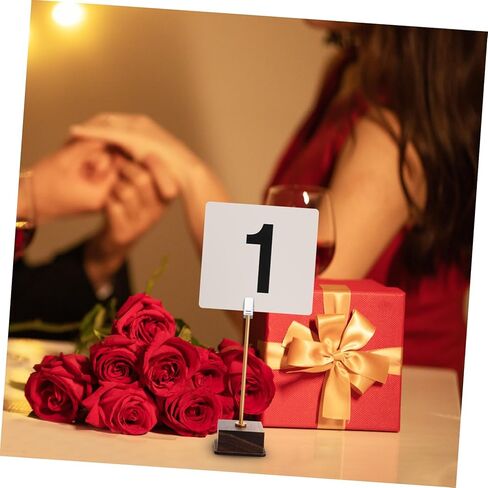 Zerodeko 50 قطعة من بطاقات الأرقام البلاستيكية القابلة لإعادة الاستخدام للمناسبات، علامات أرقام سهلة الاستخدام لحفلات الزفاف والولائم والمطاعم وحفلات الاستقبال ولافتات طاولة واضحة للغاية in Kuwait