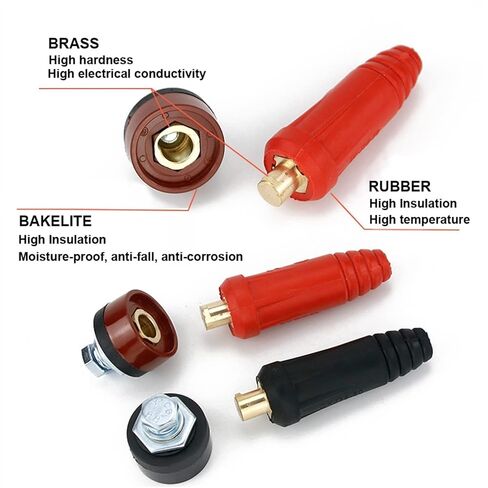 TIG Welding Cable Panel Connector Accessory Plug Socket Machine Quick Fitting DJK 10-25/35-50/50-70 tig Welding Accessories in Saudi Arabia