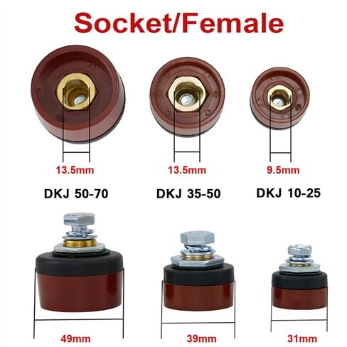 TIG Welding Cable Panel Connector Accessory Plug Socket Machine Quick Fitting DJK 10-25/35-50/50-70 tig Welding Accessories in Saudi Arabia