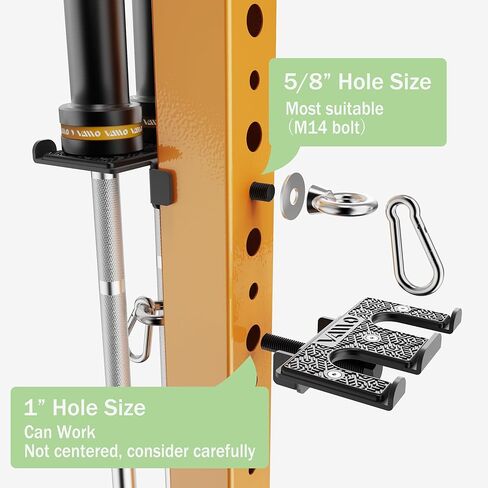 حامل أثقال أوليمبي مزدوج 2 في 1 من VAIIO ومرساة شريط مقاومة لرفوف الطاقة 3 × 3، يناسب فتحات 5/8 بوصة - 1 بوصة، وشماعة تخزين قضبان فولاذية شديدة التحمل مع بطانة واقية in Kuwait