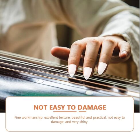Toyvian 5pcs Large Guzheng Finger Picks Nail Covers for Guzheng Practice Fingertip Protection String Instrument Fake Nails in Kuwait