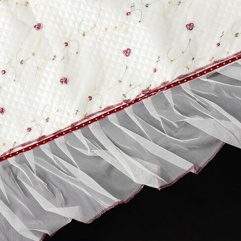 Toyvian Thick Lace Guzheng Cover Anti-slip Design Reusable Floral Guzheng Protector Cloth Universal Musical Instrument Dust Cover in Kuwait