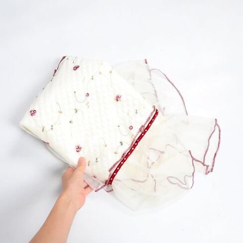 Toyvian Thick Lace Guzheng Cover Anti-slip Design Reusable Floral Guzheng Protector Cloth Universal Musical Instrument Dust Cover in Kuwait