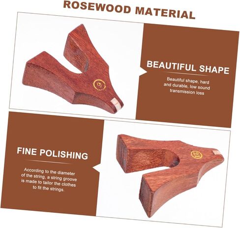 Ciieeo 21 Pcs Guzheng Bridges Set, Natural Rosewood Wooden String Pillars for Guzheng Instrument, Light Brown Musical Accessories for Chinese Zither Playing and Replacement in Kuwait