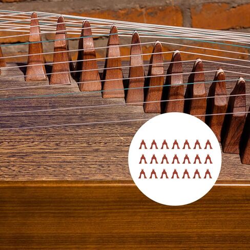Ciieeo 21 Pcs Guzheng Bridges Set, Natural Rosewood Wooden String Pillars for Guzheng Instrument, Light Brown Musical Accessories for Chinese Zither Playing and Replacement in Kuwait