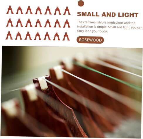 VICASKY 21pcs Wooden Guzheng Bridges Set Natural Rosewood Guzheng Support Pillars for Accessories Reusable Light Brown Bridge Replacement for Folk Instrument in Kuwait