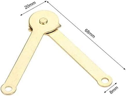 MESKEL 2Pcs Metal Lid Support Wood Box Display Furniture Decorative Kitchen Cupboard Cabinet Door Lid Stays 68 * 8mm Hinges in Saudi Arabia
