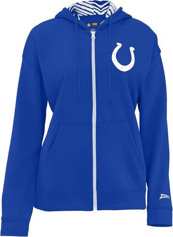 Zubaz NFL Teams Women's Graphic Zipper Hoodie with Zebra Pattern Liner (X-Small - 3X-Large) in Saudi Arabia