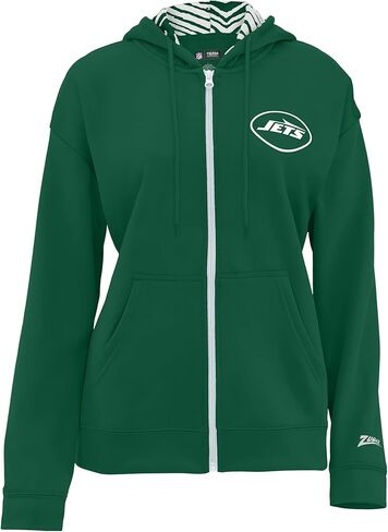 Zubaz NFL Teams Women's Graphic Zipper Hoodie with Zebra Pattern Liner (X-Small - 3X-Large) in Saudi Arabia