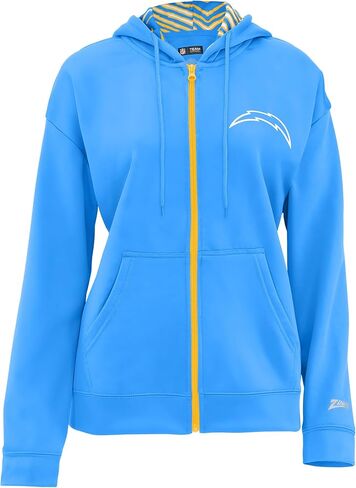 Zubaz NFL Teams Women's Graphic Zipper Hoodie with Zebra Pattern Liner (X-Small - 3X-Large) in Saudi Arabia