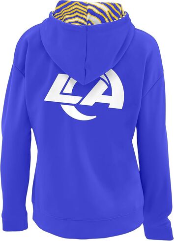 Zubaz NFL Teams Women's Graphic Zipper Hoodie with Zebra Pattern Liner (X-Small - 3X-Large) in Saudi Arabia