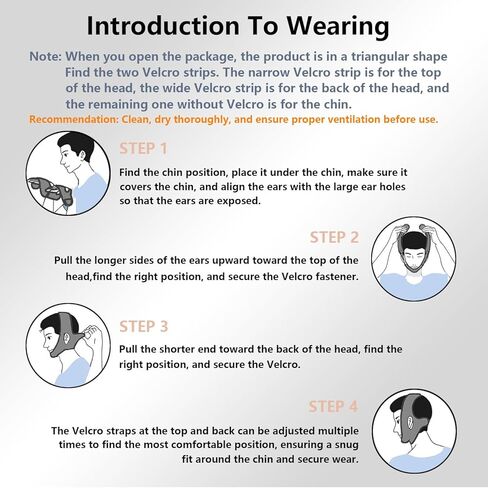 Anti Snore Chin Strap, Effective Anti Snore Device, cpap Chin Strap to Keep Mouth Closed, Sleeping Chin Strap for Men and Women in Kuwait