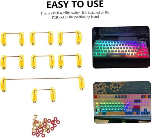 MERRYHAPY Plated Screw Satellite Shaft Mount Plate Stabilizer for Keyboard Ergonomic Typing Tactile Keyboard in Saudi Arabia