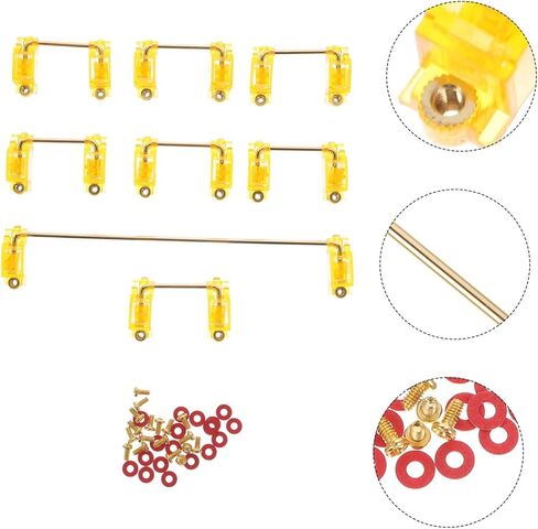 MERRYHAPY Plated Screw Satellite Shaft Mount Plate Stabilizer for Keyboard Ergonomic Typing Tactile Keyboard in Saudi Arabia