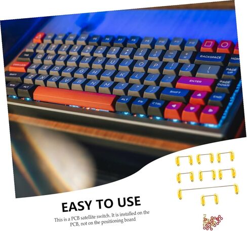 MERRYHAPY Plated Screw Satellite Shaft Mount Plate Stabilizer for Keyboard Ergonomic Typing Tactile Keyboard in Saudi Arabia